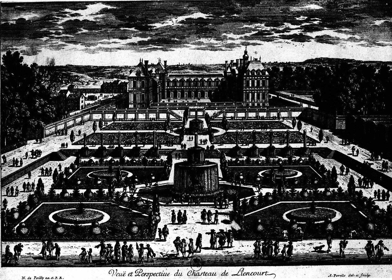 Castello di La Rochefoucauld a Liancourt da Adam Perelle