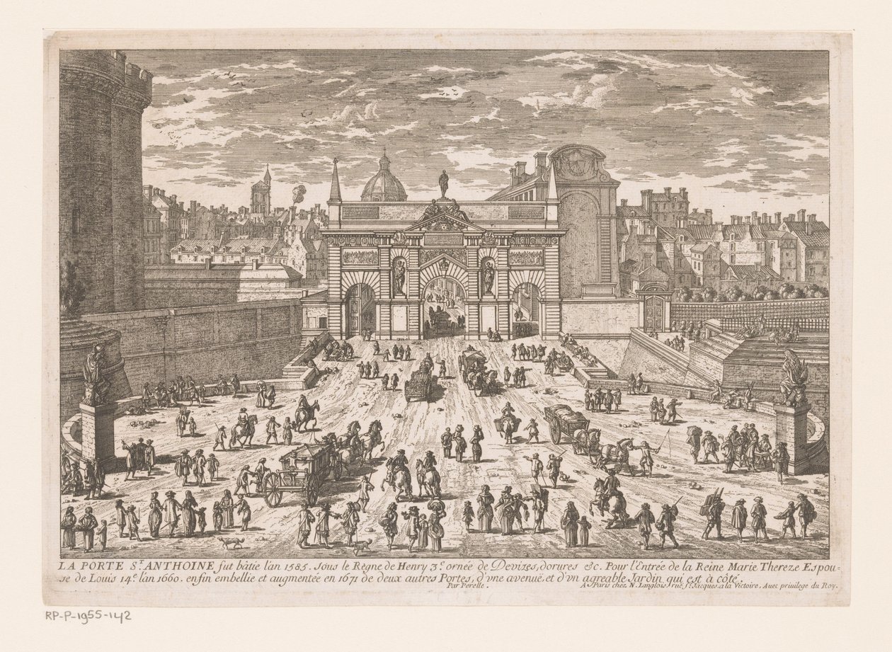 Veduta della Porte Saint-Antoine da Adam Perelle
