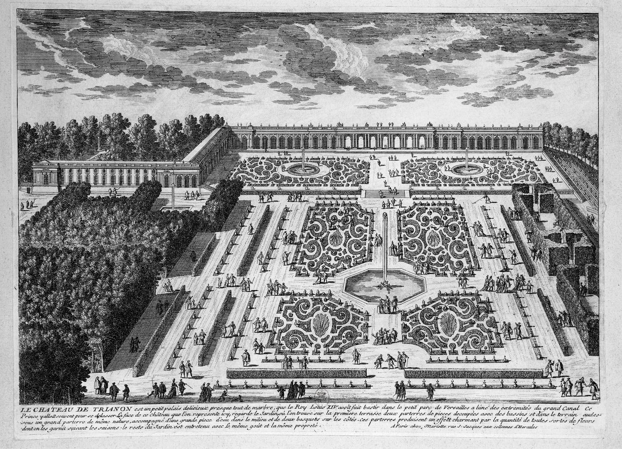 Le Chateau de Trianon, Giardini del Petit Trianon al Palazzo reale di Versailles da Adam Perelle