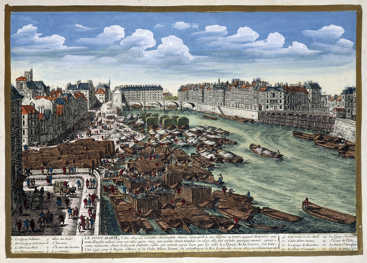 Le Pont Marie dopo la sua ricostruzione - in 