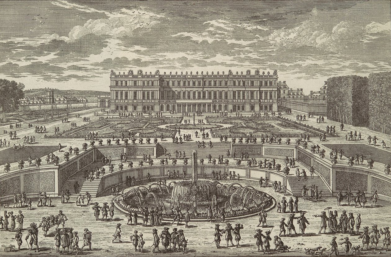 Veduta del castello di Versailles, facciata del giardino da Adam Perelle