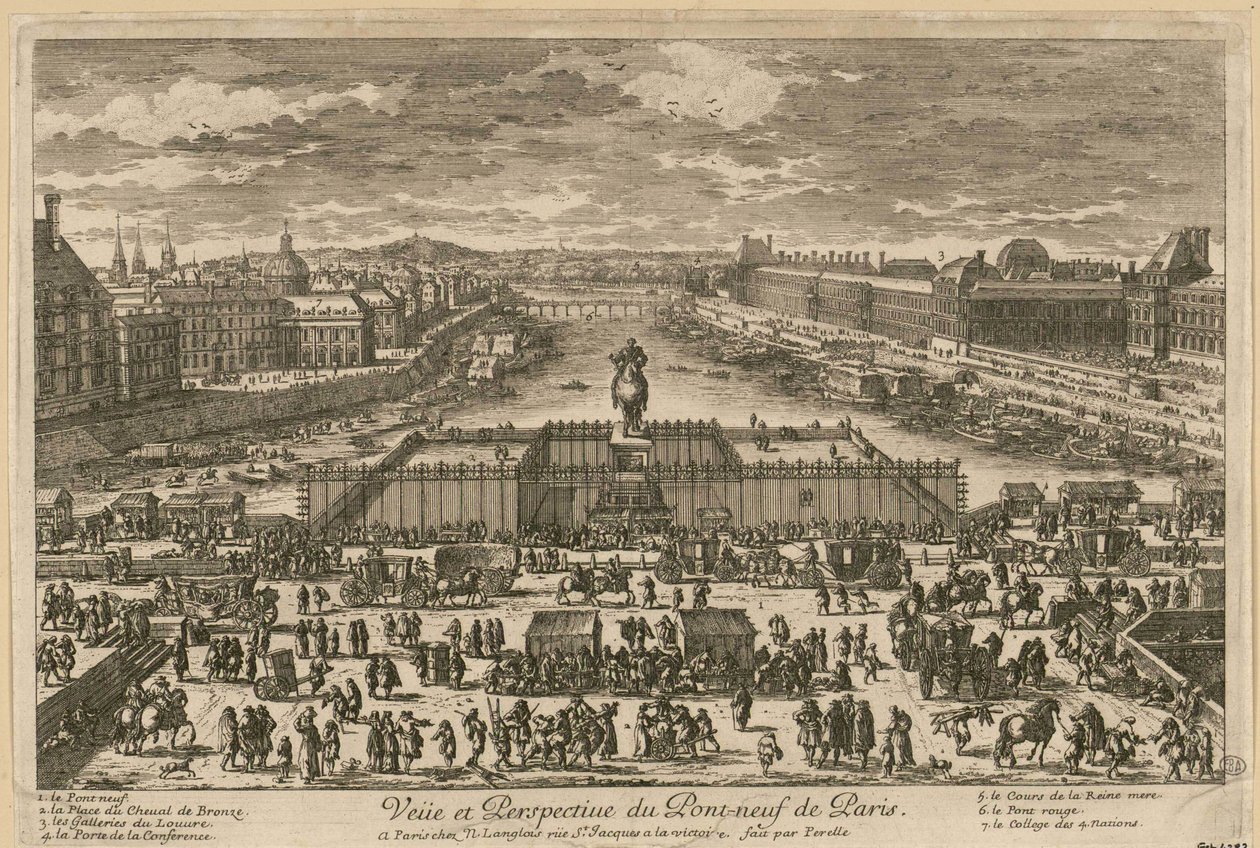 Veduta del Pont Neuf a Parigi da Adam Perelle