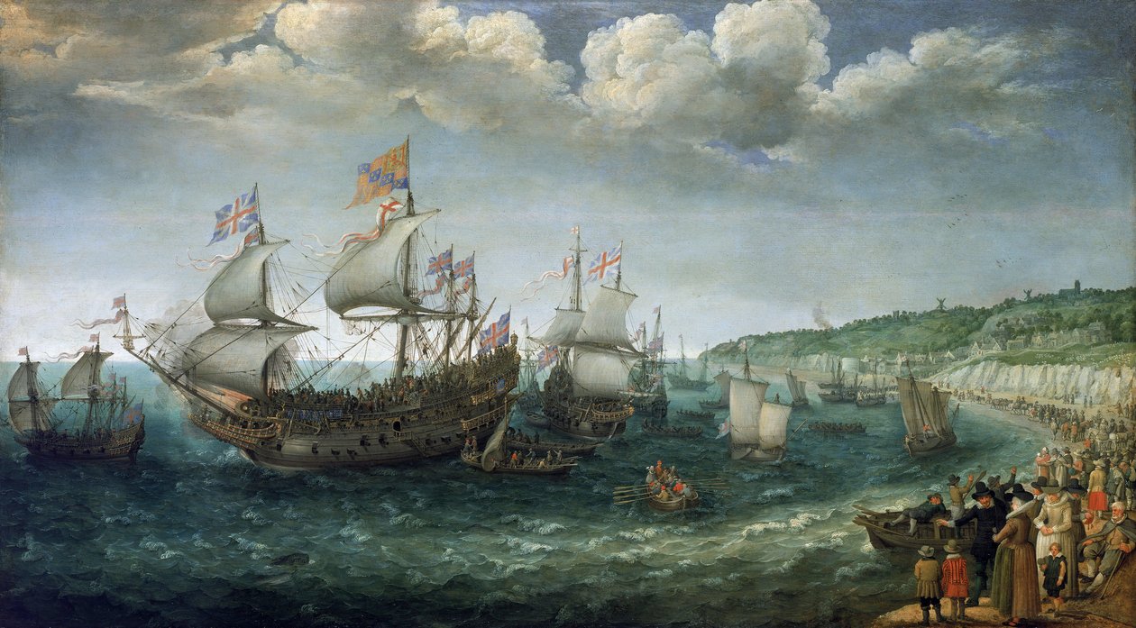 Imbarco di Federico I di Wittelsbach, elettore del Palatinato, sulla nave 