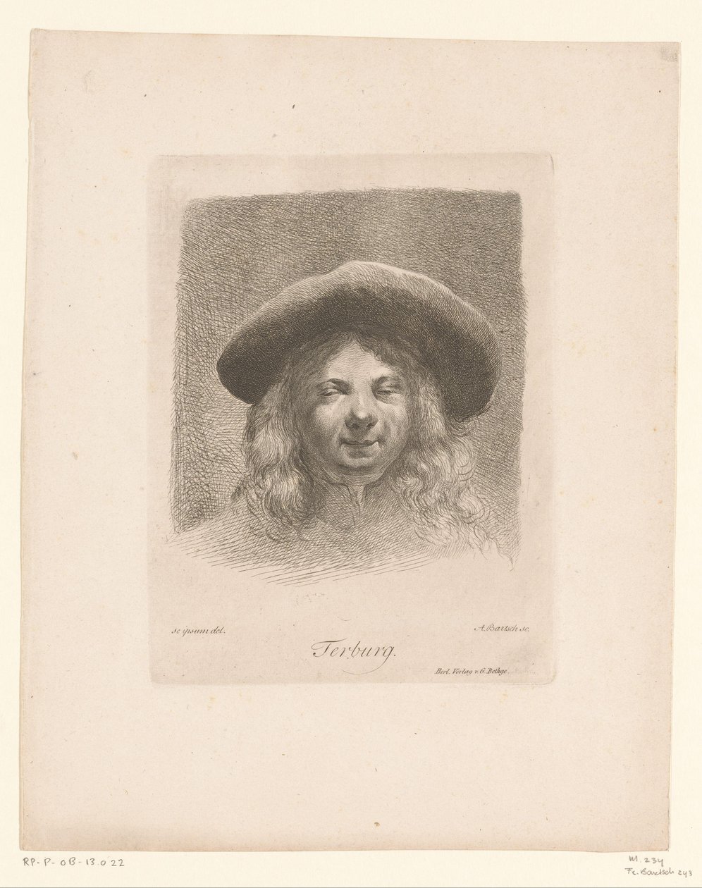 Ritratto di Moses ter Borch da Adam von Bartsch