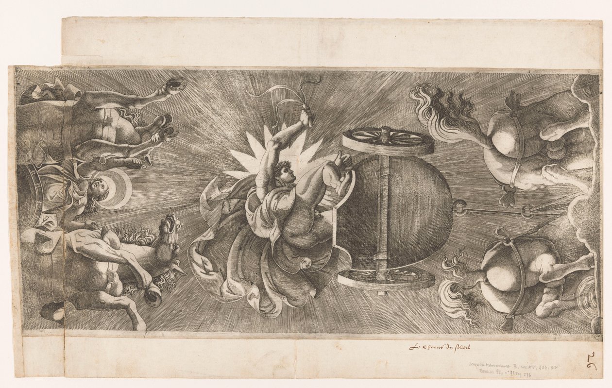 Apollo nel suo carro trionfale e Diana come dea della luna da Adamo Scultori (attributed to)