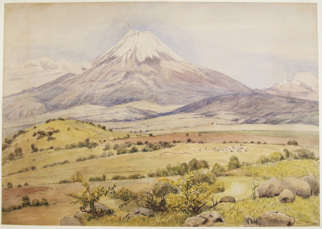 Nuvola in arrivo alle 10:30 Popocatépetl da Atlixco, Puebla, Messico da Adela Breton