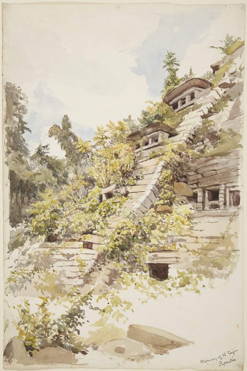 Scalinata della Piramide delle Nicchie, El Tajin, Papantla, Messico da Adela Breton