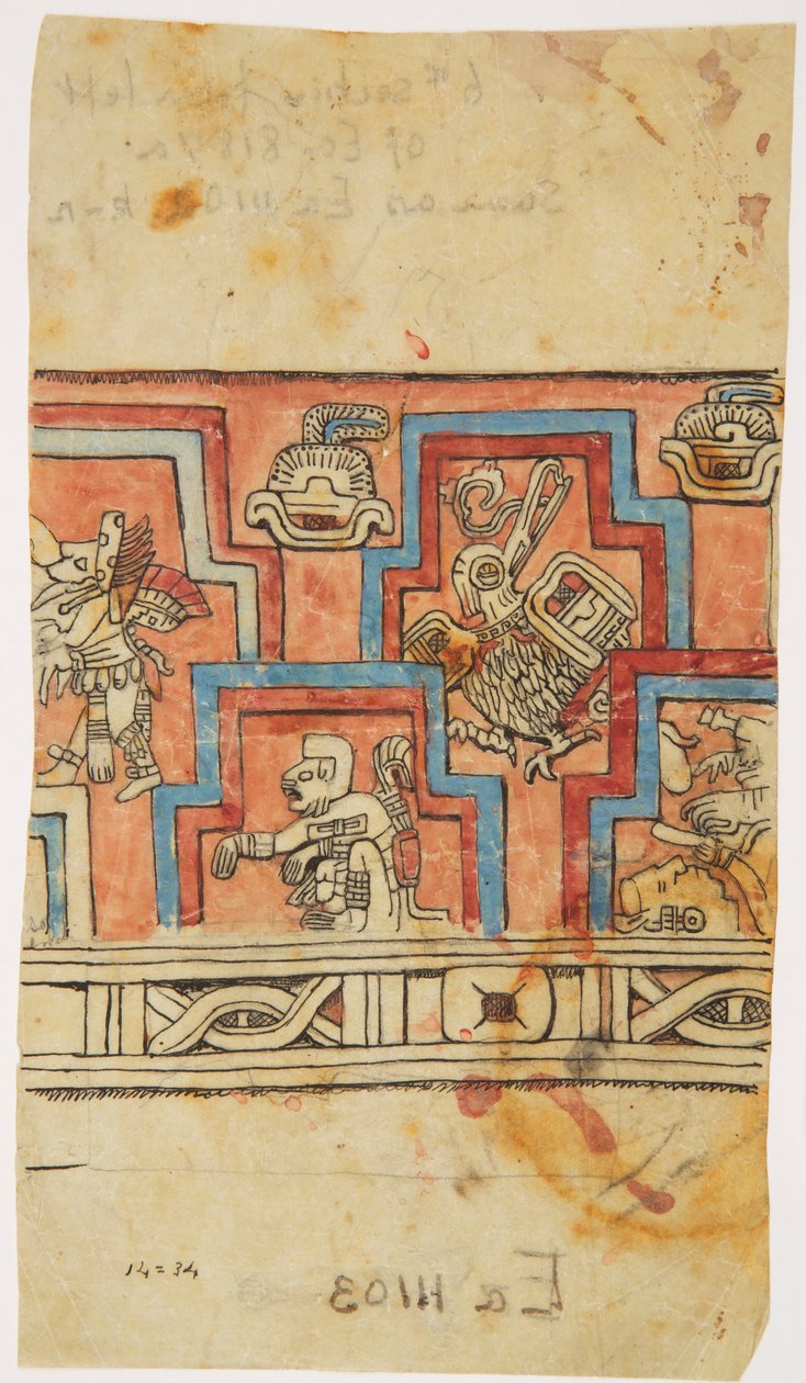 Fregio in stucco ad Acanceh, Messico da Adela Breton