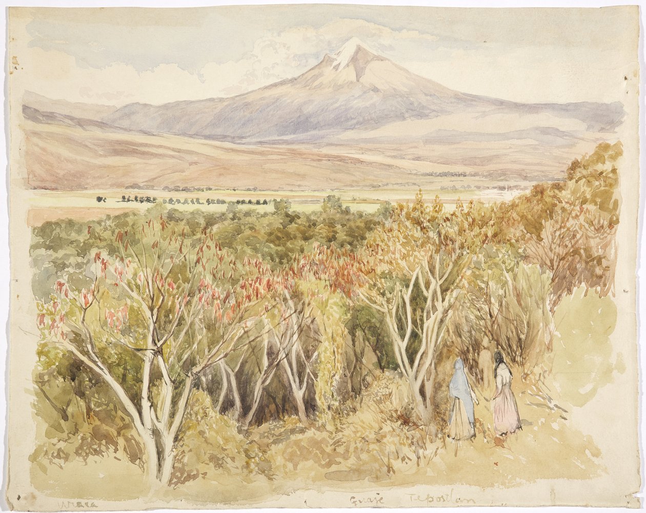 Il vulcano Popocatépetl da Yautepec, Stato di Morelos, Messico da Adela Breton
