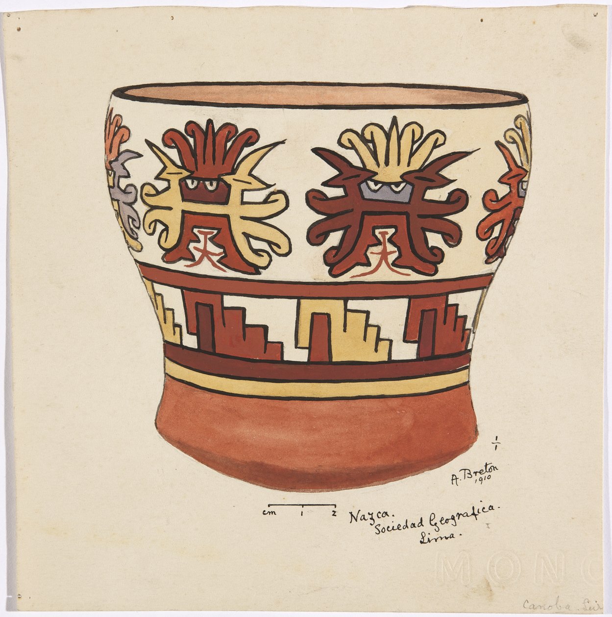 Vaso da Nazca, Perù da Adela Breton