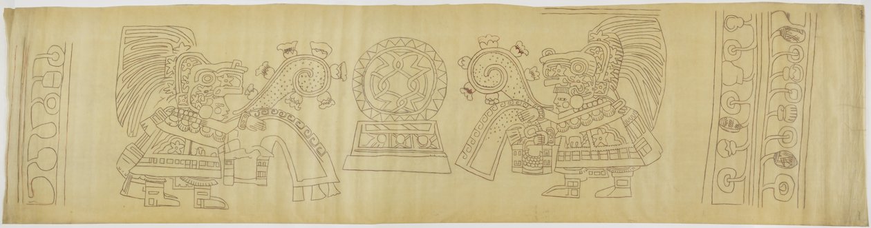 Affresco da Teotihuacan, Stato del Messico, Casa de Barrios - Casa dei Sacerdoti da Adela Breton