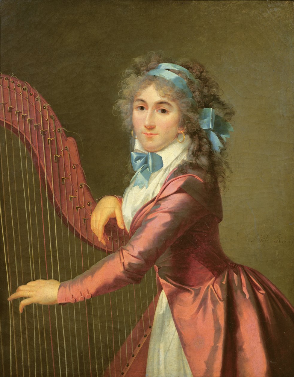 Ritratto di una giovane arpista da Adele Romany