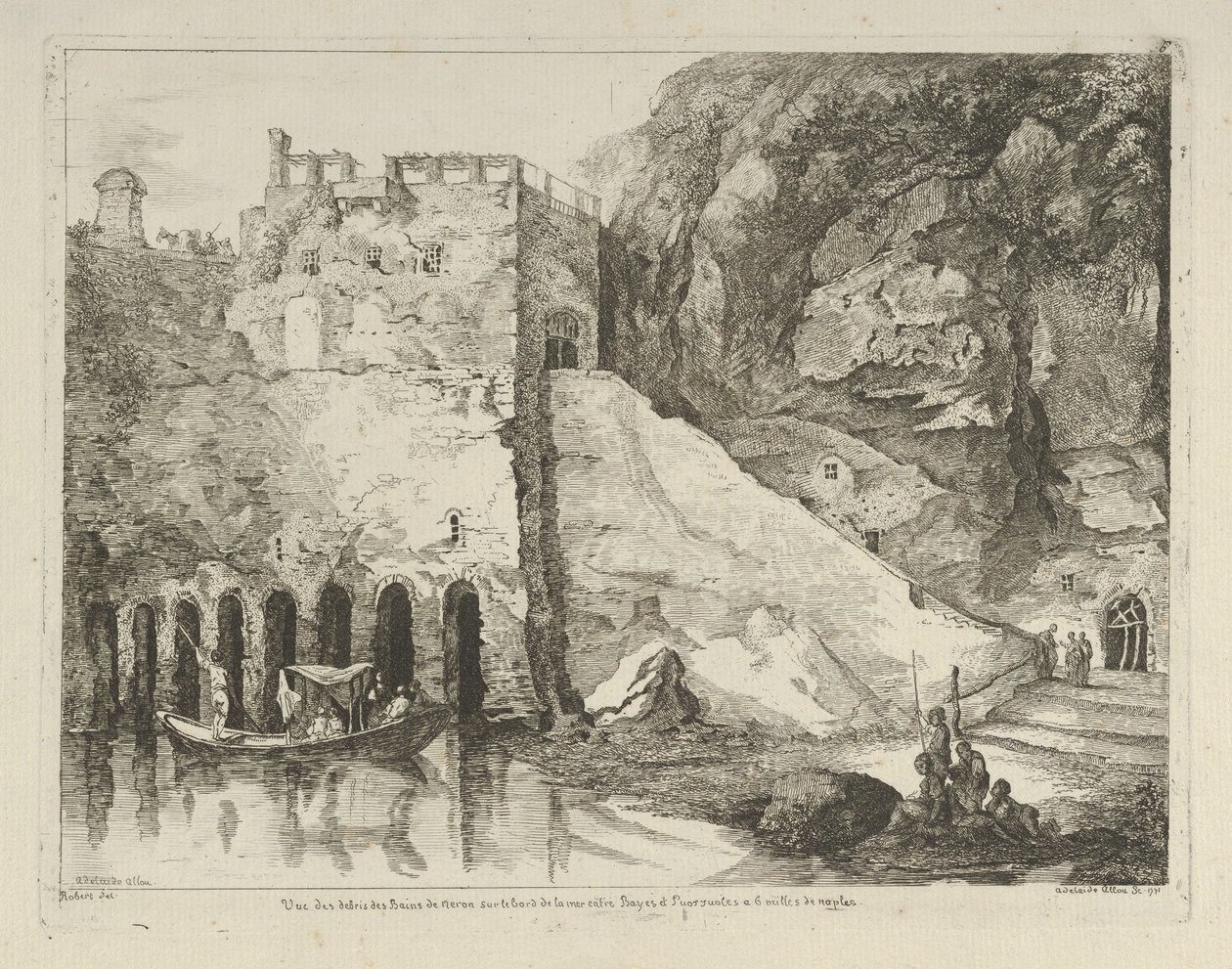 Vista dei Resti delle Terme di Nerone da Differentes vues dessinées d