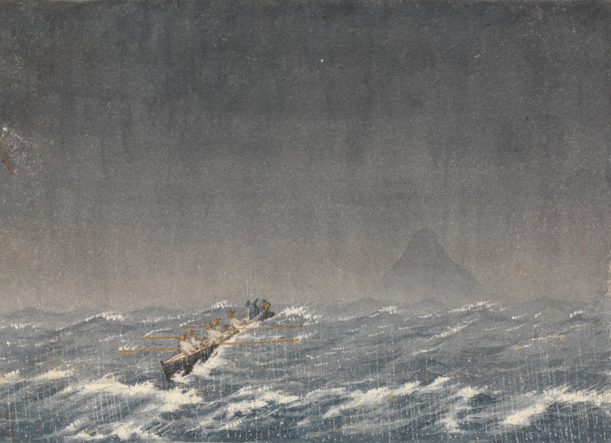 Ancoraggio esterno in una burrasca, Mazatlan [Messico], 22 agosto 1850, 8.am. ... "Domanda, qual è la strada per la nave?