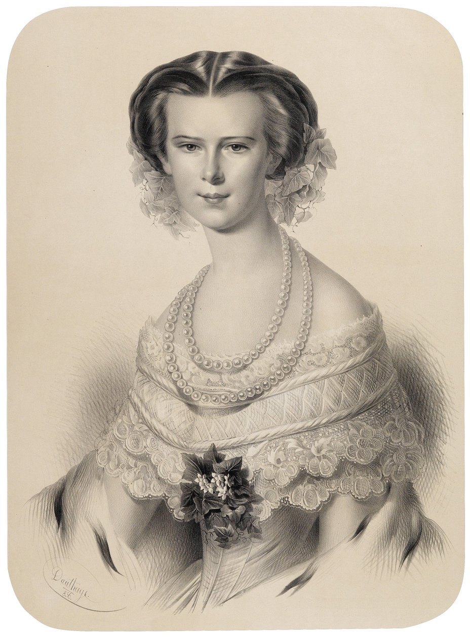 Ritratto della giovane imperatrice da Adolf Dauthage