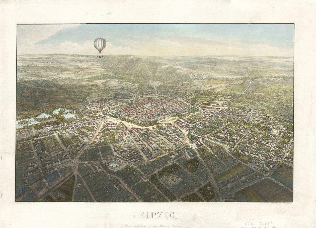 Veduta di Lipsia 1850 da Adolf Eltzner