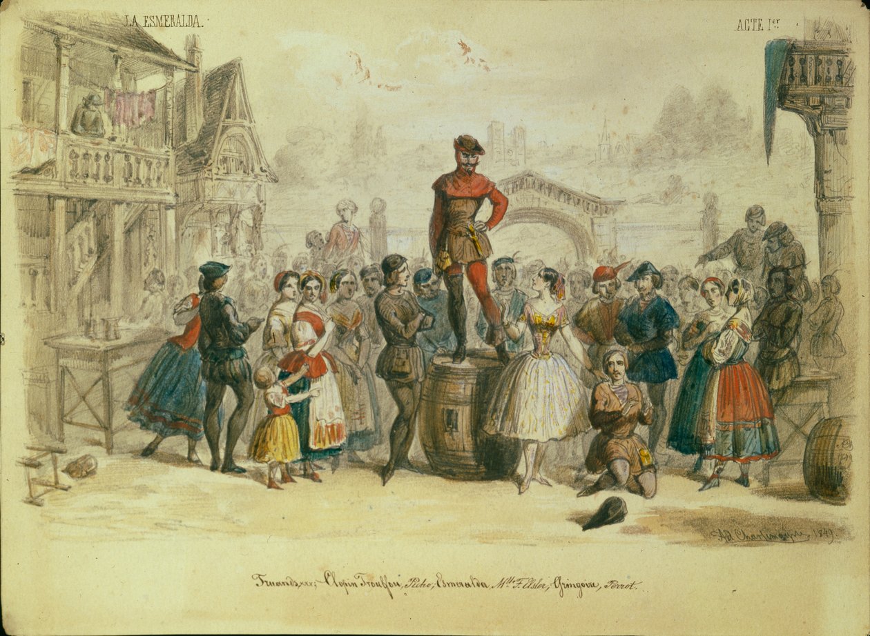 Scenografia per il balletto La Esmeralda di C. Pugni, 1849 da Adolf Charlemagne