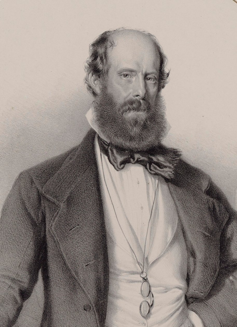 Ritratto del compositore Luigi Ricci, 1805-1859, 1858 da Adolf Dauthage