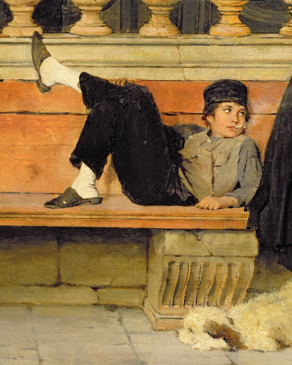 San Marco, Venezia, dettaglio di un ragazzo che fuma da Adolf Echtler
