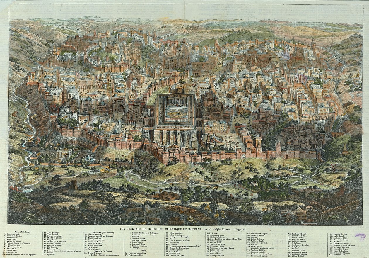 Veduta generale di Gerusalemme storica e moderna da Adolf Eltzner