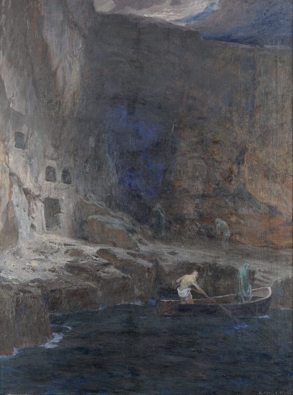 Le anime di Acheronte (dettaglio), 1898 da Adolf Hiremy Hirschl