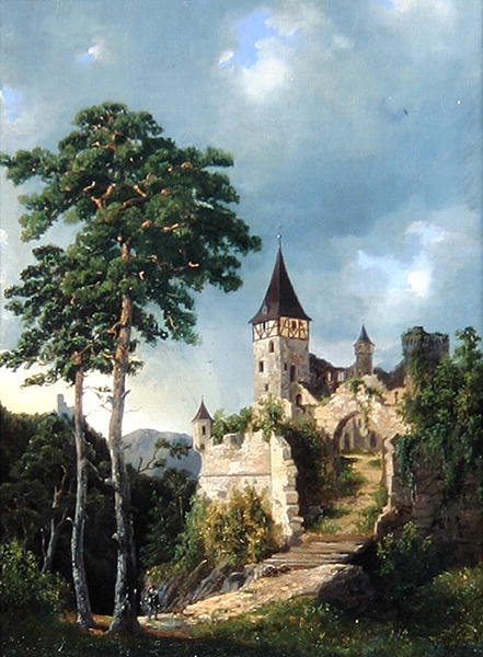 Castello tra le montagne da Adolf Rudolf Holtzhaub