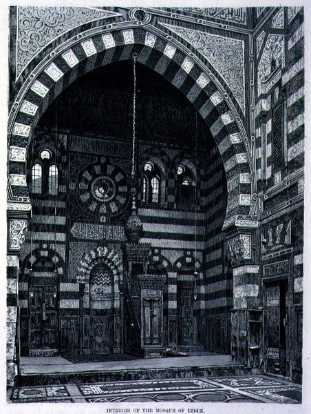 Interno della moschea di Ezbek da Adolf Seel