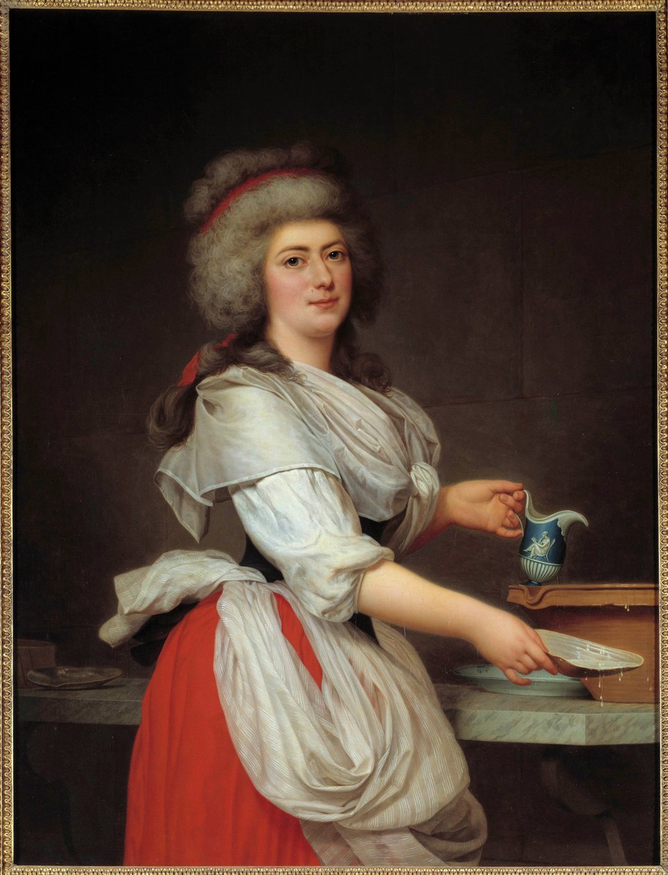 Ritratto di Madame Aughie, cameriera della Regina di Francia Maria Antonietta da Adolf Ulrich Wertmuller