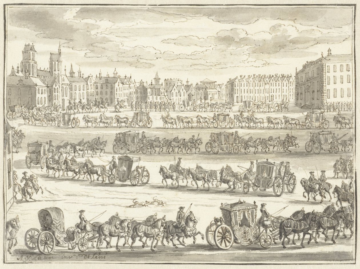 Ingresso di Cornelis Hop come ambasciatore a Parigi, 23 giugno 1719 da Adolf van der Laan