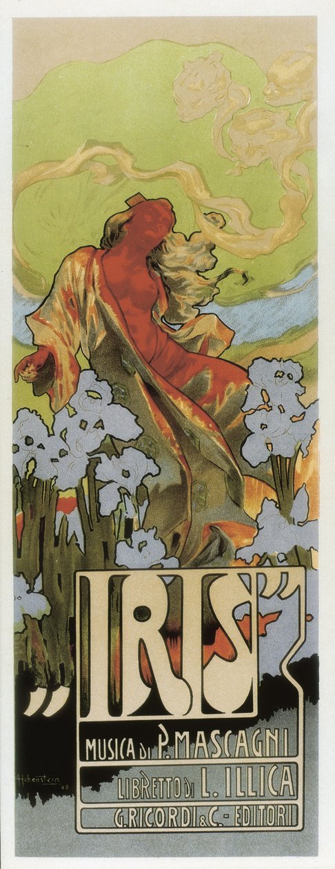 Opera "Iris" di Pietro Mascagni da Adolfo Hohenstein