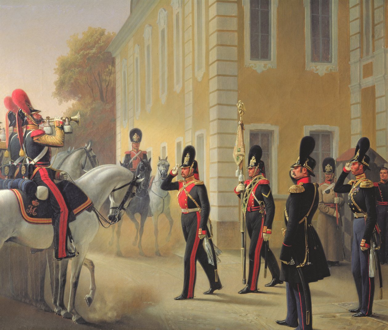 Sfilata dello stendardo delle grandi guardie del palazzo, 1853 da Adolph Gebens