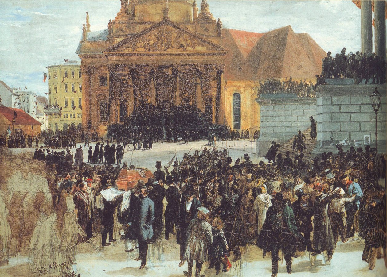 Esposizione dei caduti di marzo da Adolph Menzel