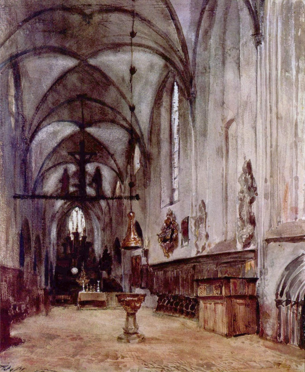 Coro della vecchia chiesa del monastero a Berlino da Adolph Menzel