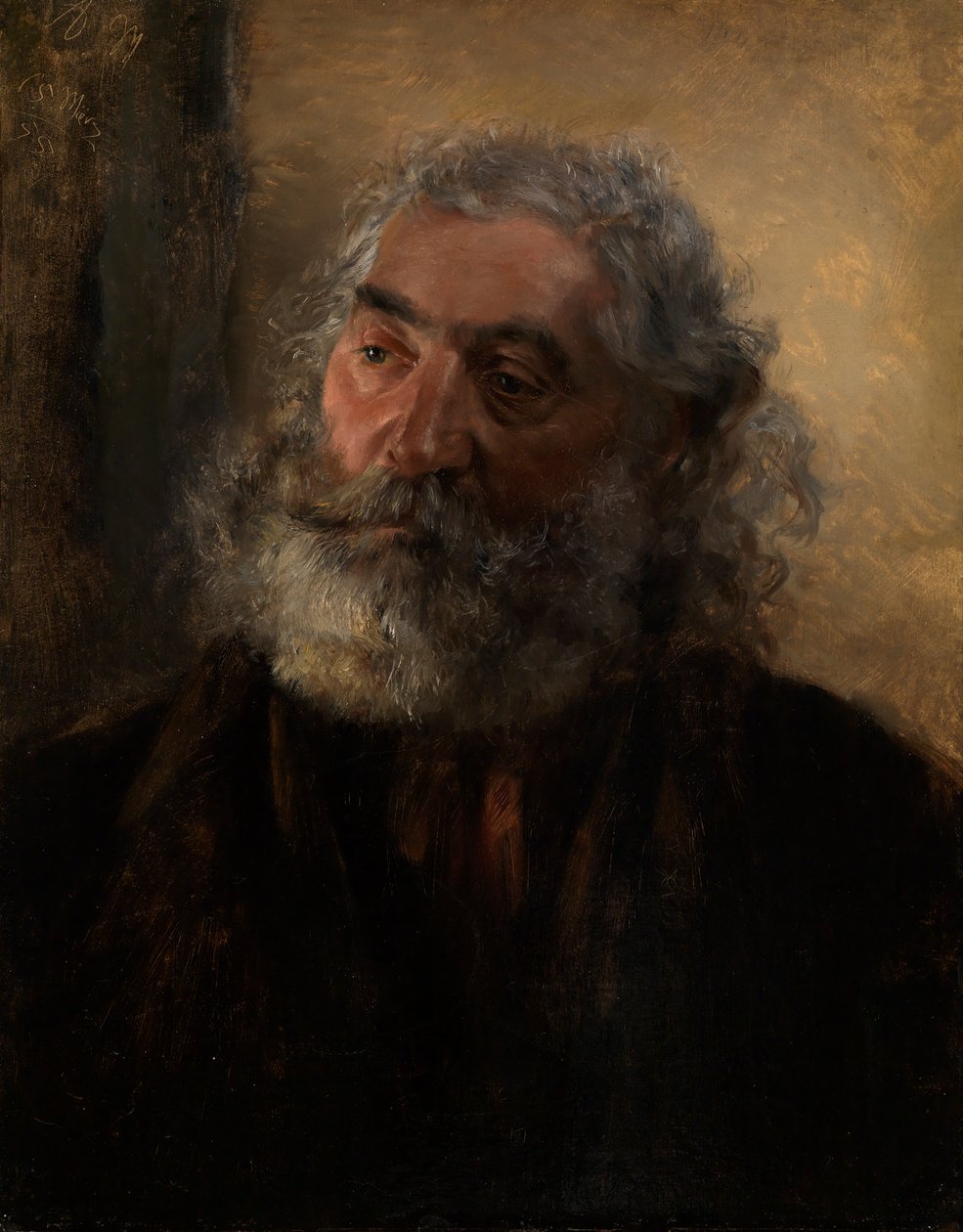 Studio della testa da Adolph Menzel