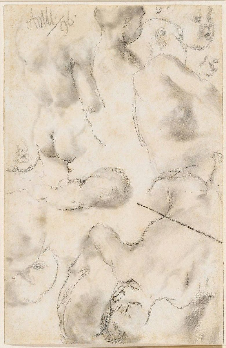 Studi di modello di bambini nudi da Adolph Menzel