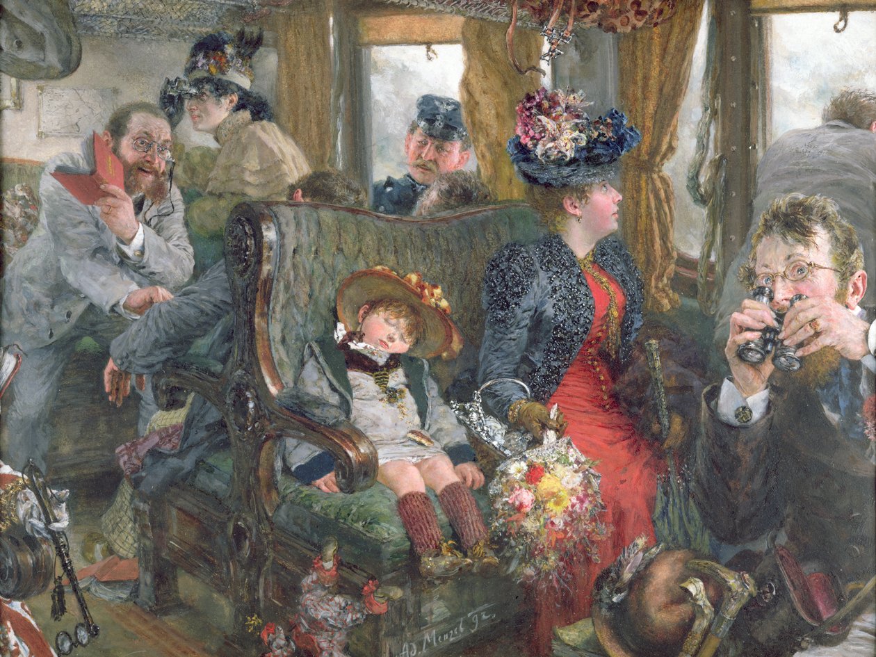 In viaggio verso una campagna bellissima, 1892 da Adolph Menzel