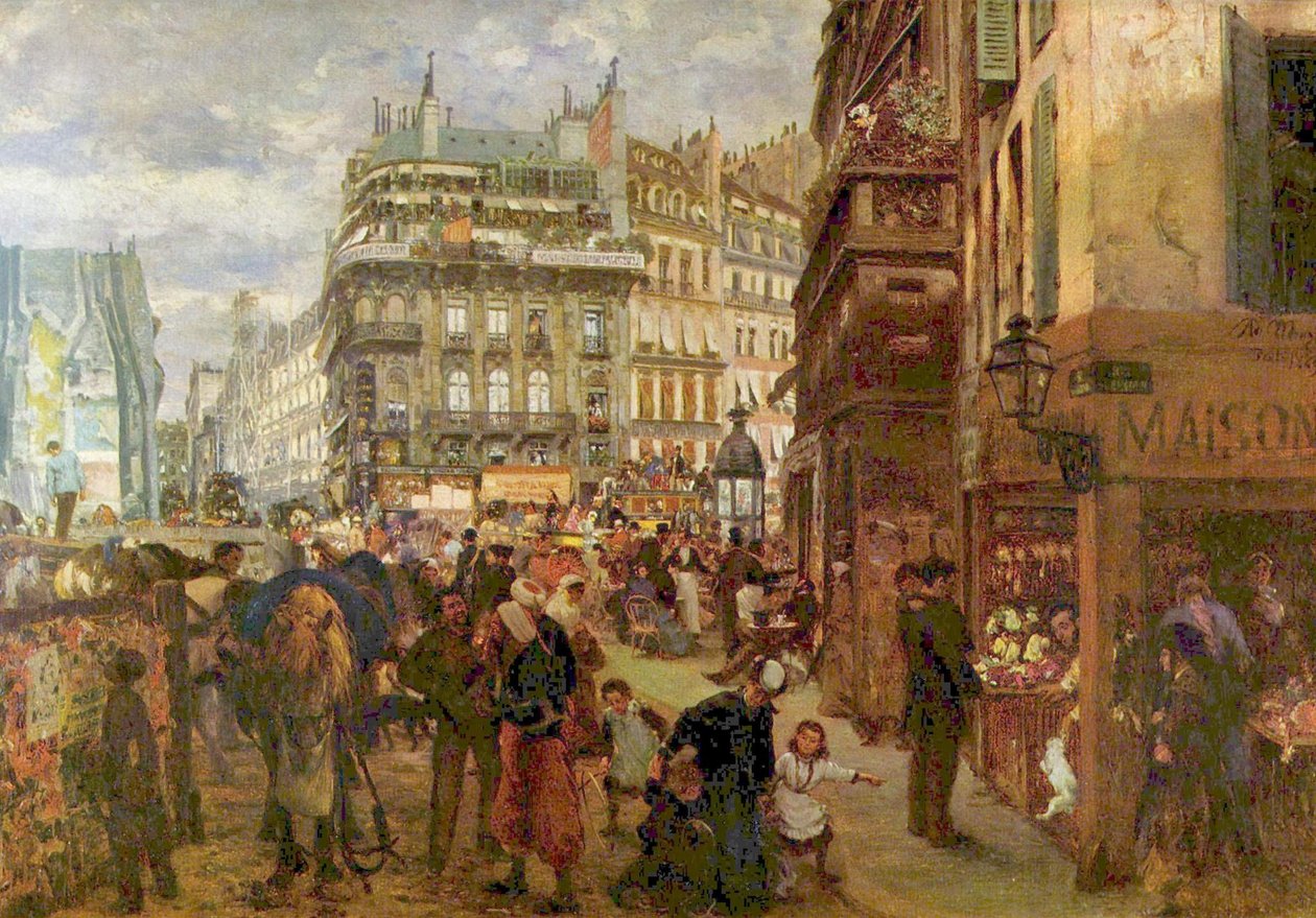 Giorno feriale parigino da Adolph Menzel