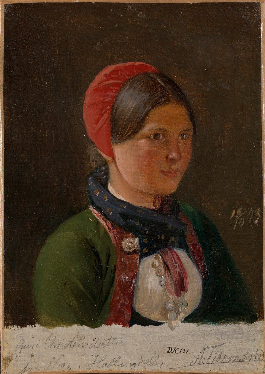 Ragazza di Hallingdal da Adolph Tidemand