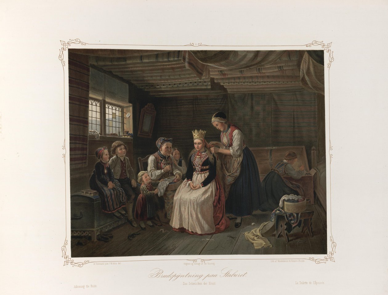 Illustrazione tratta dal libro Norske Folkelivsbilleder di Tidemand, Adolph e pubblicato da Chr. Tønsberg (Christiania, 1858) da Adolph Tidemand
