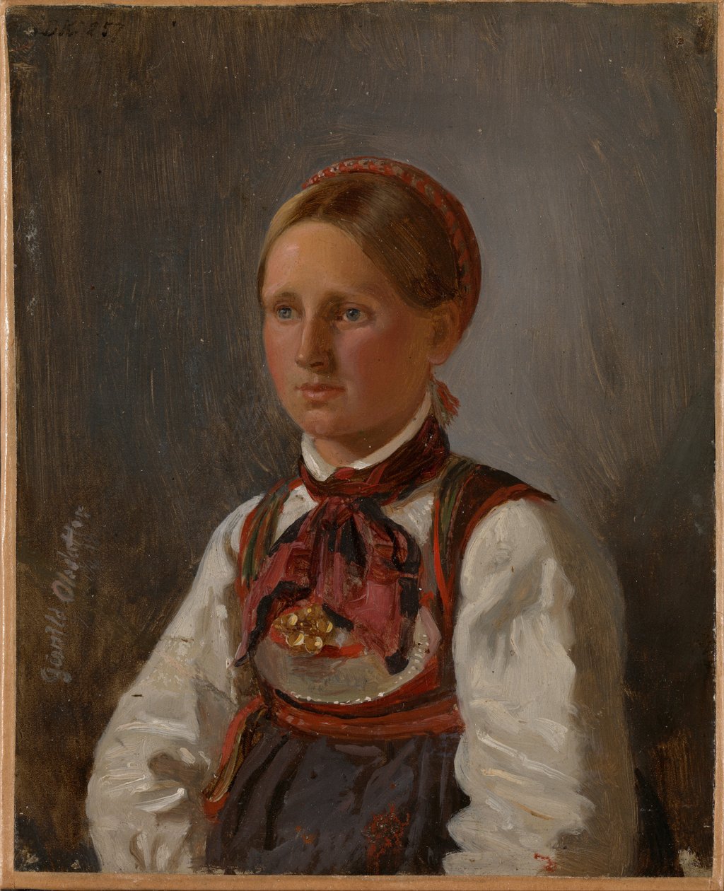 Ritratto di Gunild Olsdatter da Tinn da Adolph Tidemand