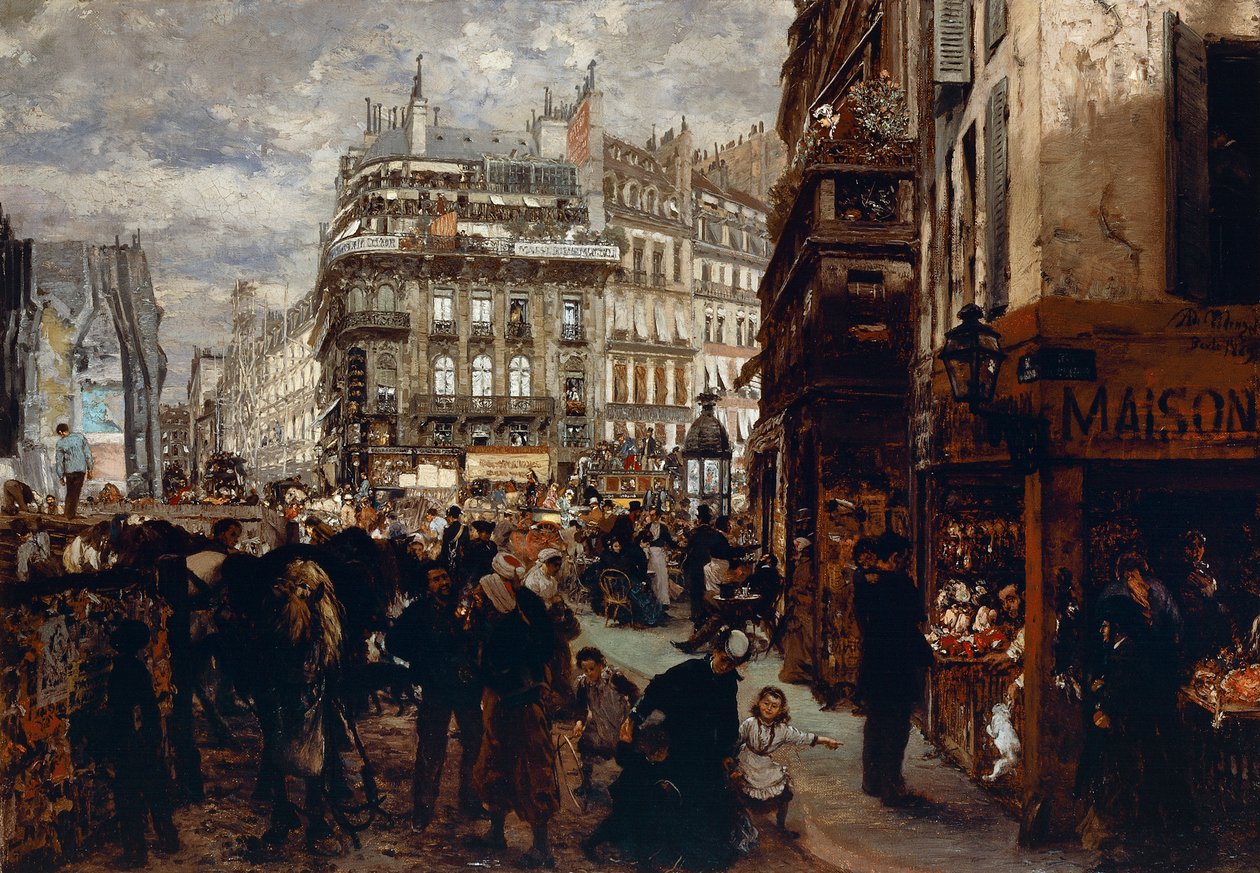 Un giorno feriale a Parigi (Pariser Wochentag) da Adolph Menzel
