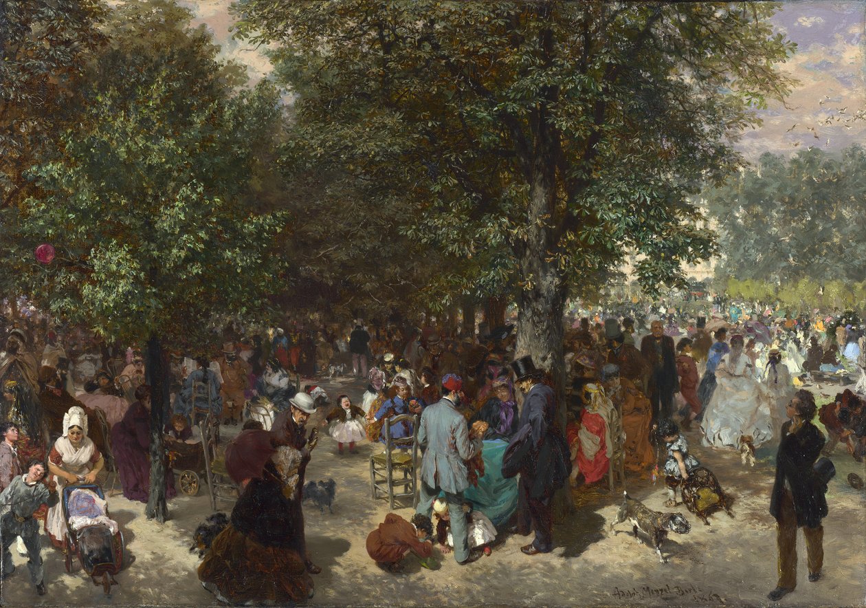 Pomeriggio nei Giardini delle Tuileries da Adolph Menzel