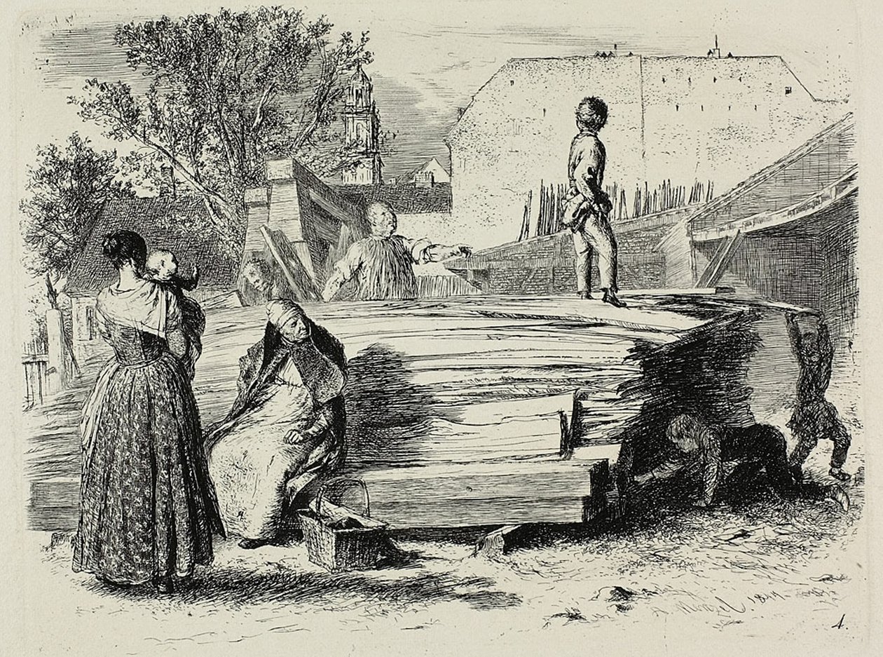 Tavola quattro, da Radierversuche da Adolph Menzel