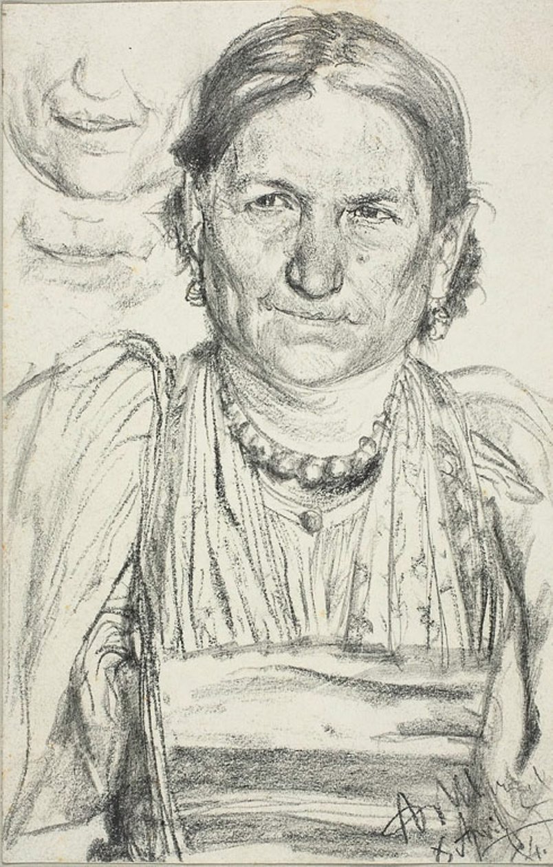 Ritratto di una contadina da Adolph Menzel