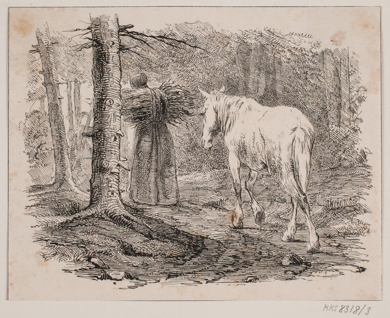 La donna e il cavallo da Johan Adolph Kittendorff
