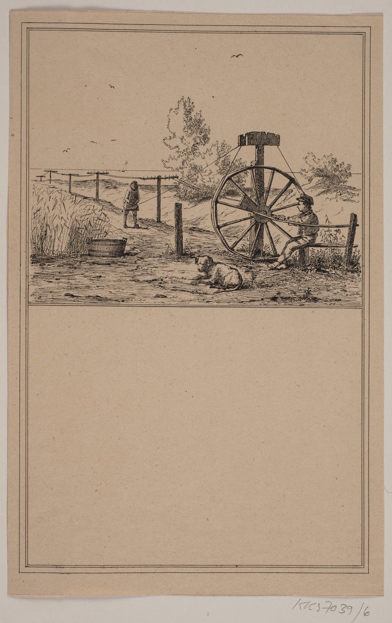 Il cordaio. Nr. 5 in Chr. Winther e M. Rørbye, "25 Immagini per bambini piccoli" da Johan Adolph Kittendorff