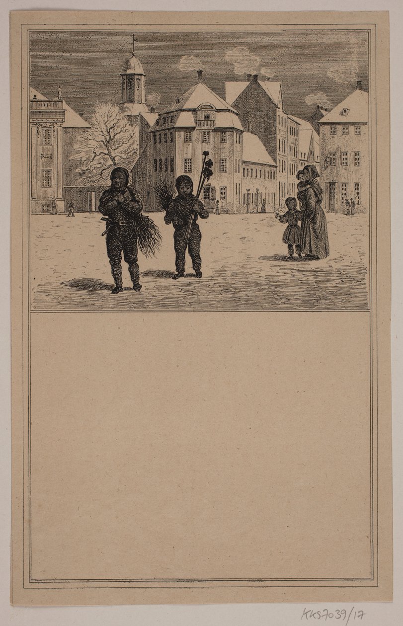 Spazzacamini. Nr. 16 in Chr. Winther e M. Rørbye, "25 Immagini per bambini piccoli" da Johan Adolph Kittendorff