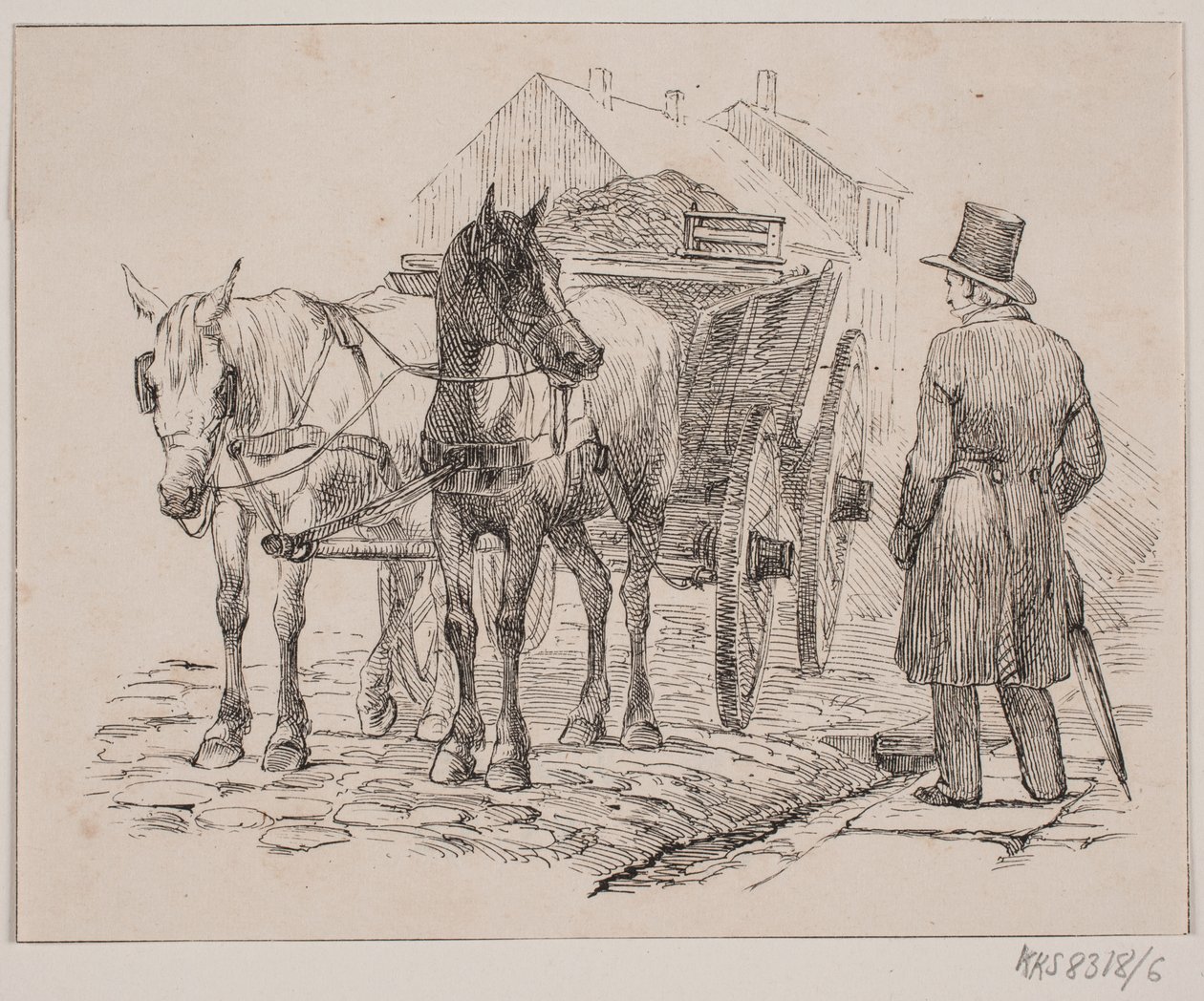 Il cavallo dello spazzino da Johan Adolph Kittendorff