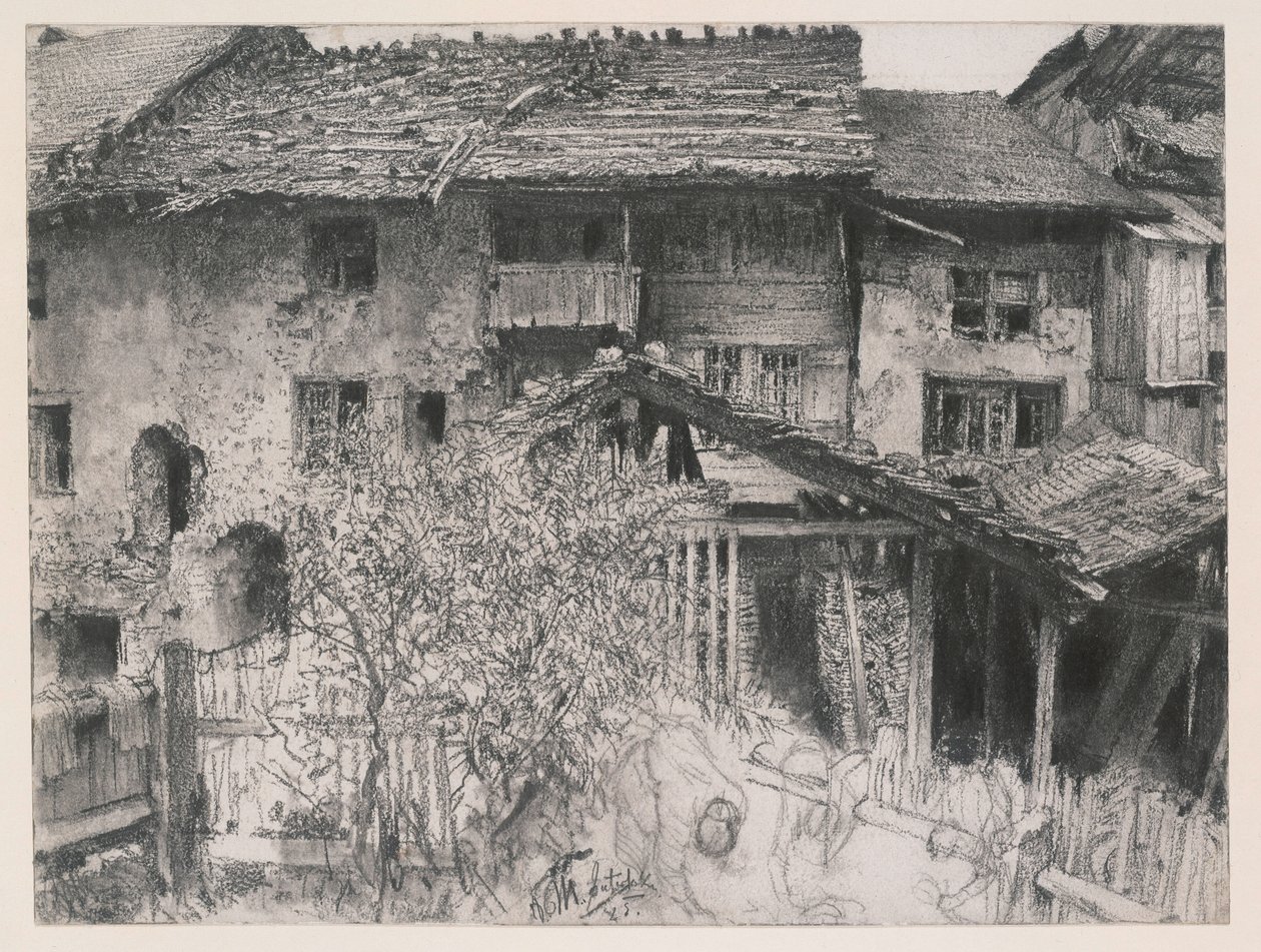 Case antiche a Interlaken da Adolph Menzel