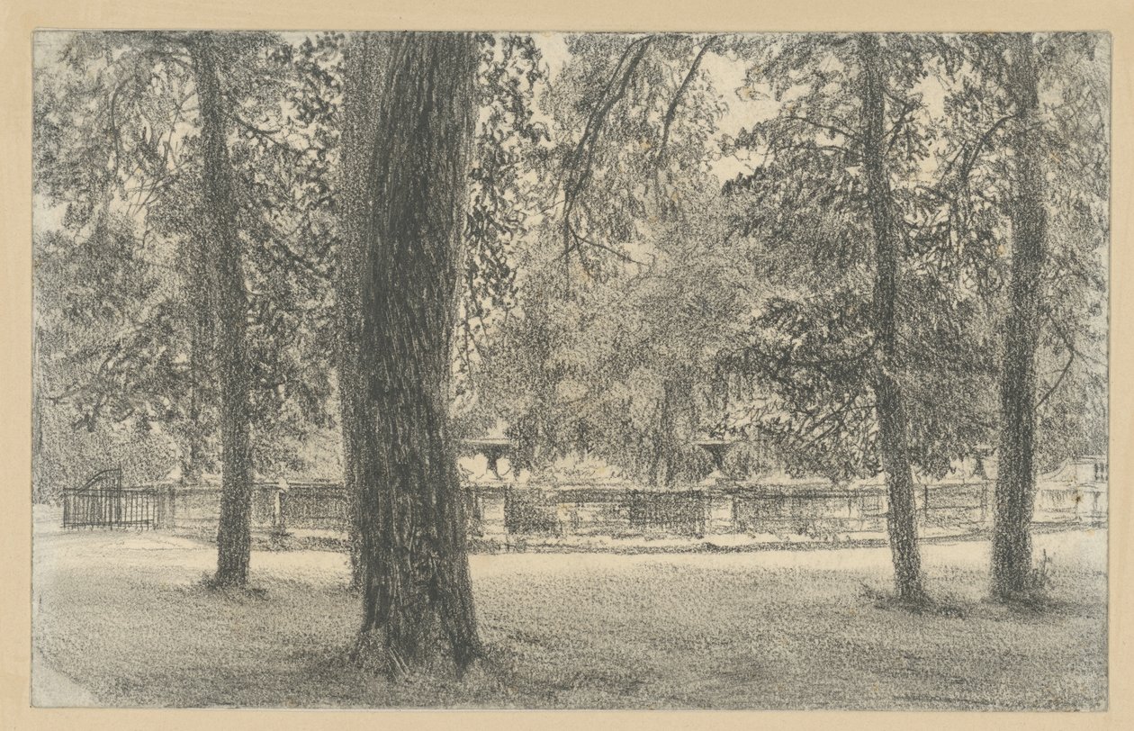 Balstra all’ingresso del parco di Sanssouci da Adolph Menzel